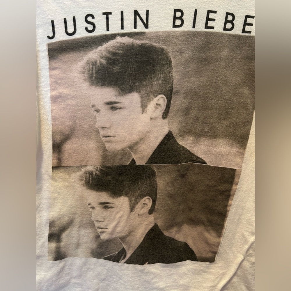 Justin Bieber T-shirt medium vintage - Picture 2 of 5